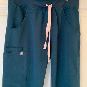 Women's Caribbean Blue Kade- Cargo Scrub Pants - XS